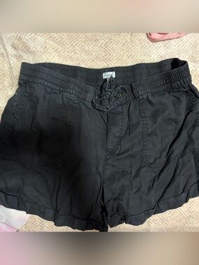 Black Women's Drawstring Lounge Shorts- Bootlegger